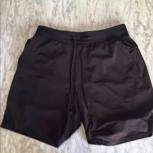 Black Lululemon Shorts With Zipper Pocket